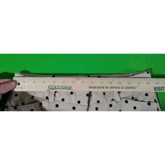 New York and Co. Tan Black Polka Dot Pants Slim Women's Size 4 - Picture 7 of 11